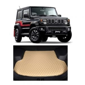 7D Car Trunk/Boot/Dicky PU Leatherette Mat for	Jimny  - Beige